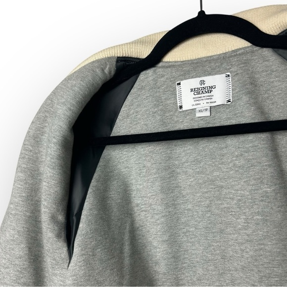 Reigning Champ Grey Melton Wool Varsity Jacket XS - Picture 5 of 13